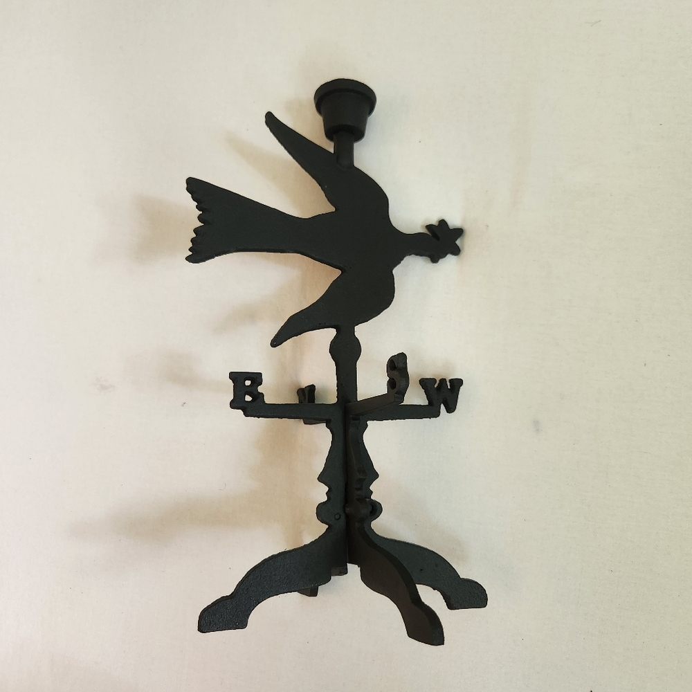 George Washington Mount Vernon Dove of Peace Candleholder black metal  Farmhouse